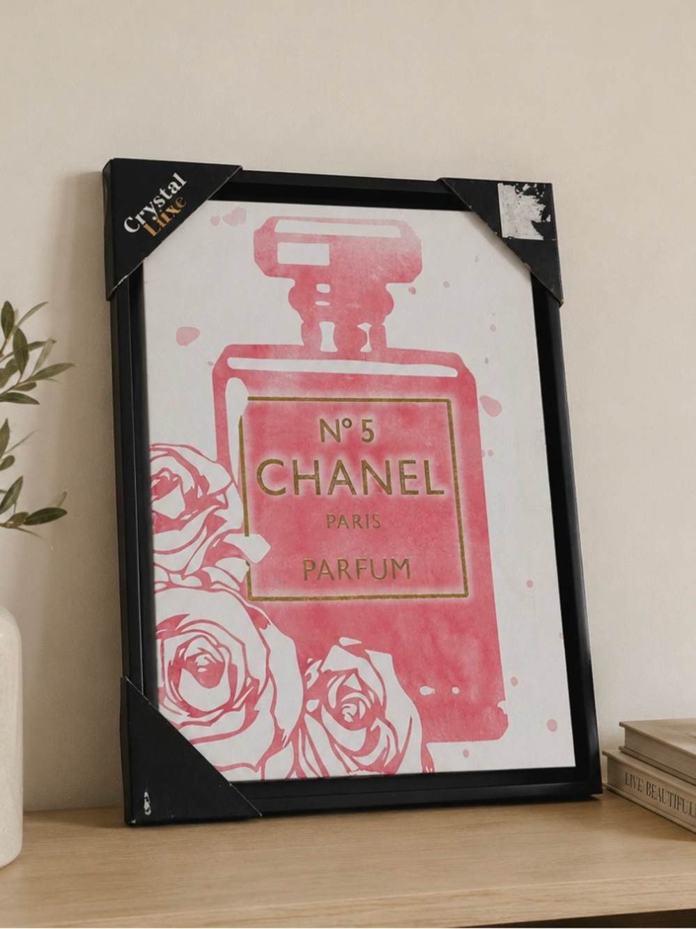Chanel No. 5 Pink Wall Art Decor
